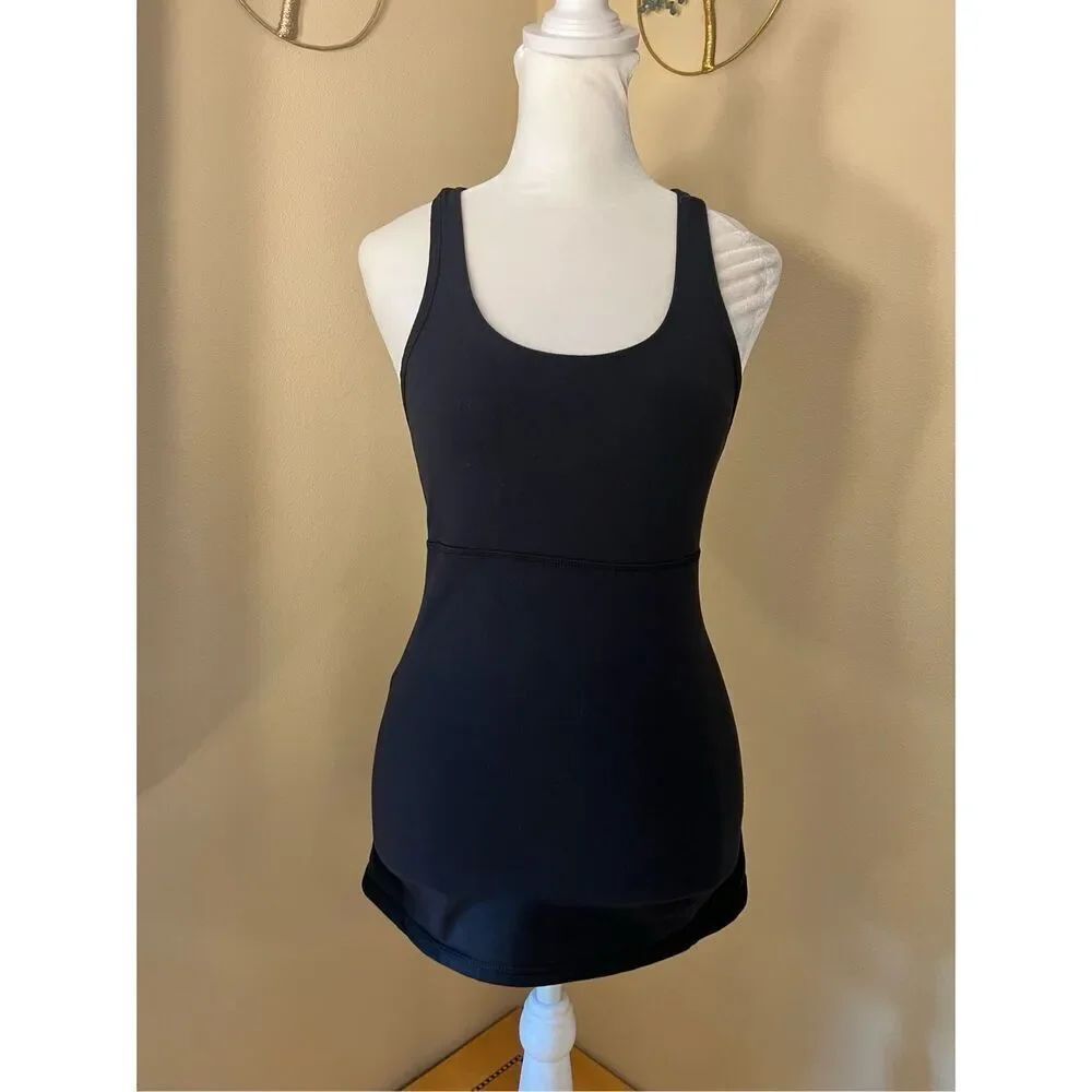 Lululemon Black Crossback Athletic Tank Top Size 6